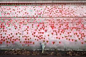 The Covid Memorial Wall in London.