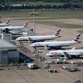 British Airways jets at Heathrow Airport. 