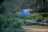 A police tent in West Park in Wolverhampton following a stabbing.