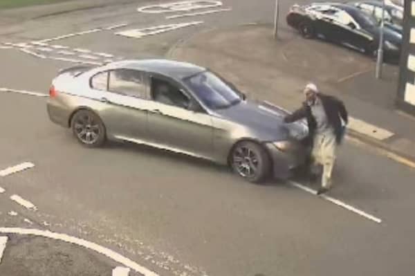Grandad, 95, is knocked down by BMW.