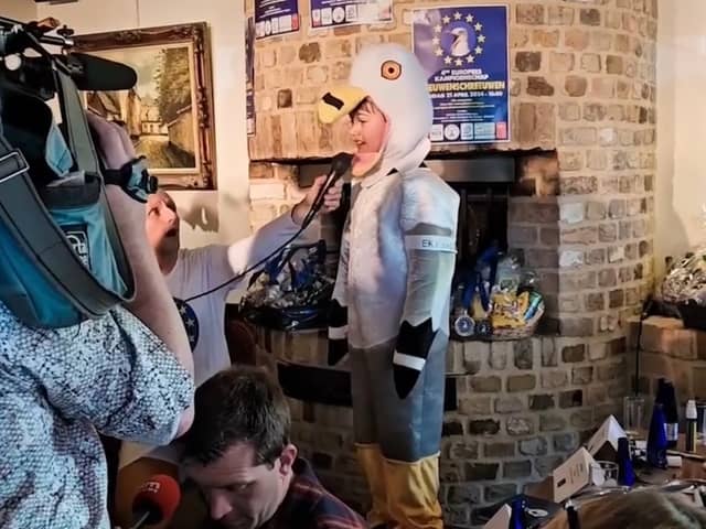Cooper Wallace wins European gull screeching competition.