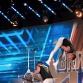 Britain's Got Talent act Serbat Troupe's stunt goes wrong.