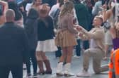Taylor Swift Eras Tour show sees couple get engaged.