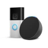 The Ring Battery Video Doorbell Plus and Echo Pop bundle