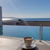 The infinity pool outside my room at Mayia Exclusive Resort and Spa.