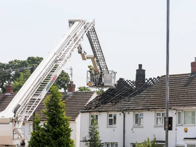 The house in Greenvale Avenue in Birmingham which was struck by lightning