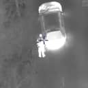 The police arresting Leroy Simpson. This is the dramatic moment an armed thug carjacked a vehicle at knifepoint during a test drive before leading police on a high-speed 10 mile chase. 