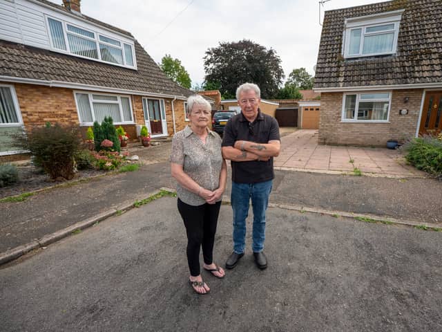 Graham Bateson, 75, and wife Katherine, 73, from Snettisham near King's Lynn have spent £43,000 in lawyers fees in a dispute over a fence a with neighbour. 