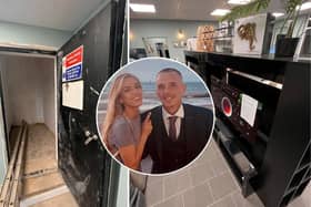 Ryan Green, 28, and his wife, Nicole, 27, bought an abandoned bank for £31k and transformed it into a home - complete with the original safe and doors. 