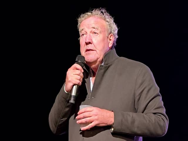 Jeremy Clarkson at a Q&A after a premiere screening of The Grand Tour: One For The Road at The Farmer's Dog pub