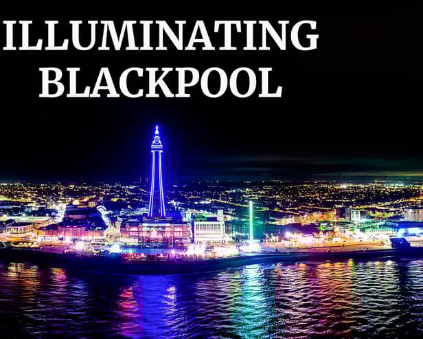 Wide shot photo of Blackpool Illuminations