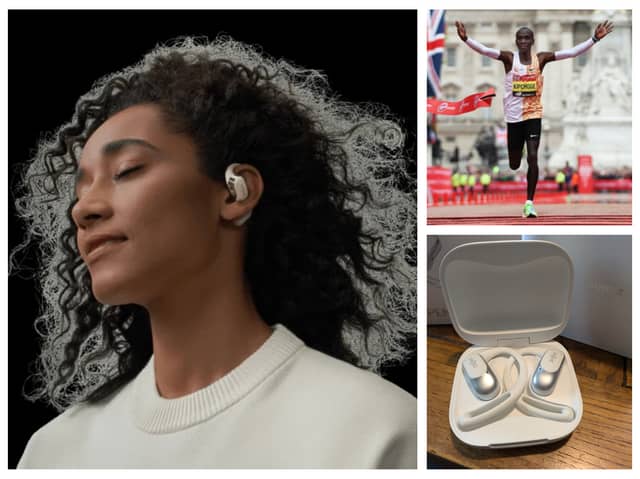 Shokz brand has marathon runner Eliud Kipchoge as an ambassador and makes OpenFit Air earbuds