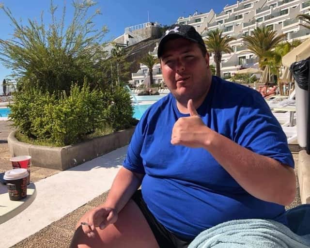 Martin Bryan before his weight loss.