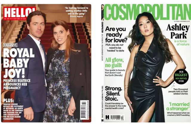 Hello and Cosmopolitan are among the magazines to read at Readly