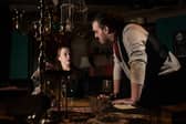 Molly Winston and Adam Goldwater, actors from Blackpool Tower Dungeons in the new Halloween show 'Bathtub Bride'.
