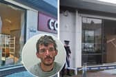 Owen Turner (inset) has been jailed for 9 break-ins to businesses across Blackpool