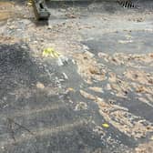 Sewage running through the streets at Whitstable Heights.