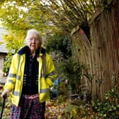 Betty Calloway (90) from Stirchley, who has  issues with an overgrown council hedge that has turned her dream move into a nightmare. 
