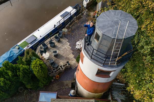 Phil Austin has built a lighthouse in the middle of Salford - 30 miles away from the nearest coast.
