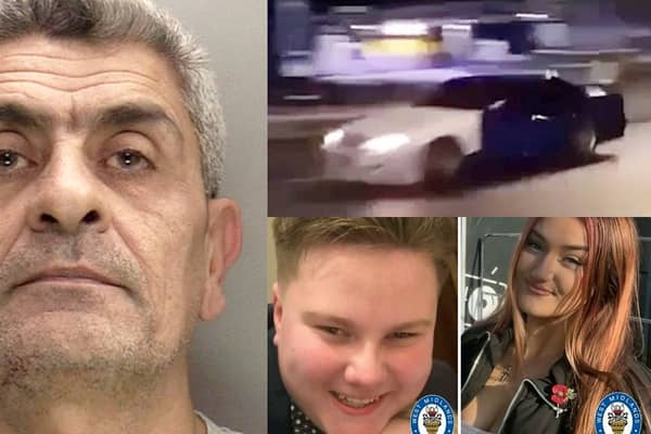 Dhiya Al-Maamoury ploughed into a crowd of people at an illegal street racing event - killing two teenagers Ben Corfield and Liberty Charris.
