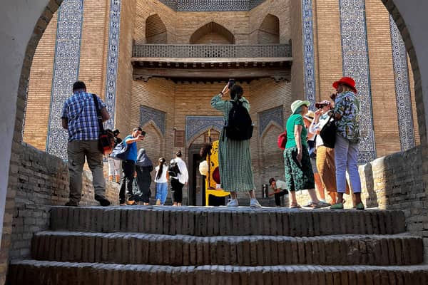 Khiva, near the unfinished minaret. 