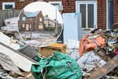 Before-and-after pictures show how a house of horrors which was turned into a makeshift dump has finally been cleared of rubbish after more than a year. 