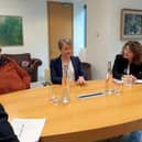 From left, Brunswick PACT chairman Brian Roberts, Home Secretary Yvette Cooper and policing minister Dame Diana Johnson at the Home Office discussing the NationalWorld campaign Silent Crime on November 21, 2024