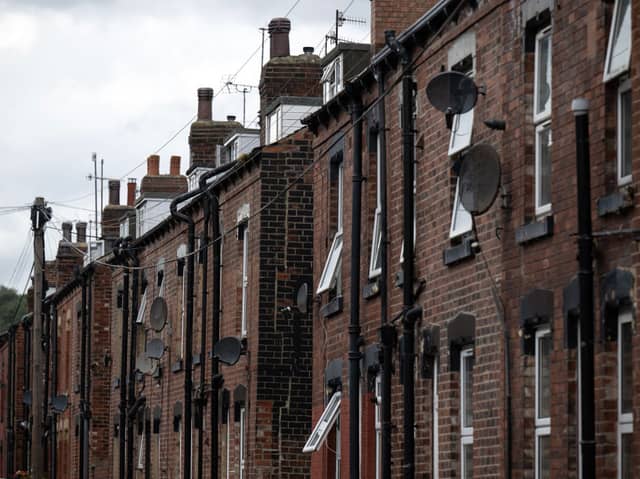 A row of terraced houses.