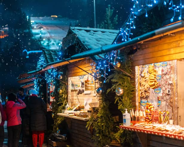 A Christmas market 