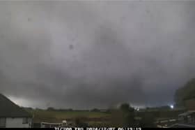 Time-lapse footage shows change in wind direction as Storm Darragh hits the UK.