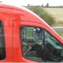 A driver was caught eating cereal at the wheel