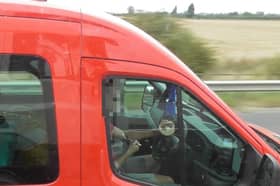 A driver was caught eating cereal at the wheel