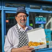 John Panayis at fish and chip shop Nick's Plaice in Northampton.