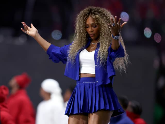 Serena Williams during the Super Bowl halftime show