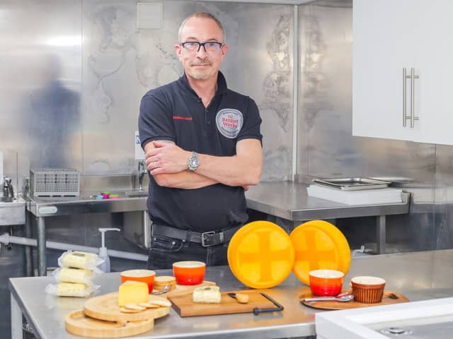 A man who was given a novelty £4.99 cheese making kit as a Christmas present has just built a cheese factory in his back garden after turning it into a business.  