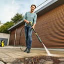 Clearing grime off paving slabs can be a therapeutic spring chore - if you've got a decent pressure washer