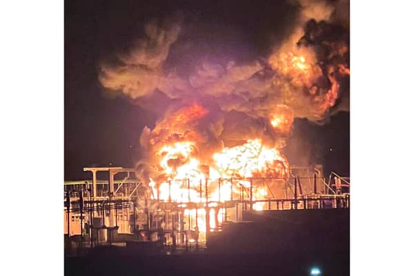 Specialist counter-terrorism officers have been investigating the substation fire near Heathrow Airport.