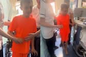 Jacob, 10, takes first steps after emergency brain surgery following road traffic accident.