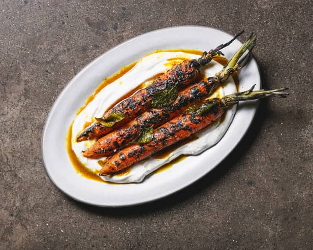Ara's grilled carrots, labneh and Vadouvan spiced butter. Credit: Oh Gravy! Media - Burak Can Aksit