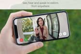 See, hear and speak to visitors remotely with the Ring Video Doorbell’s live HD video and two-way talk features