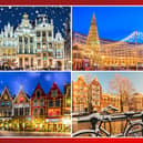 Some of the magical destinations you could end up visiting with this Christmas Market Mystery Holiday™, from snow-dusted cities to twinkling festive squares.

