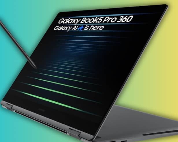 The Samsung Galaxy Book5 Pro 360 includes a vivid 16-inch touchscreen and S Pen support