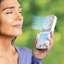 The fan's built-in water tank creates an evaporative effect to blast you with a cold mist