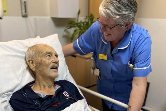 A nurse providing care on St Catherine’s wards. Picture: submitted