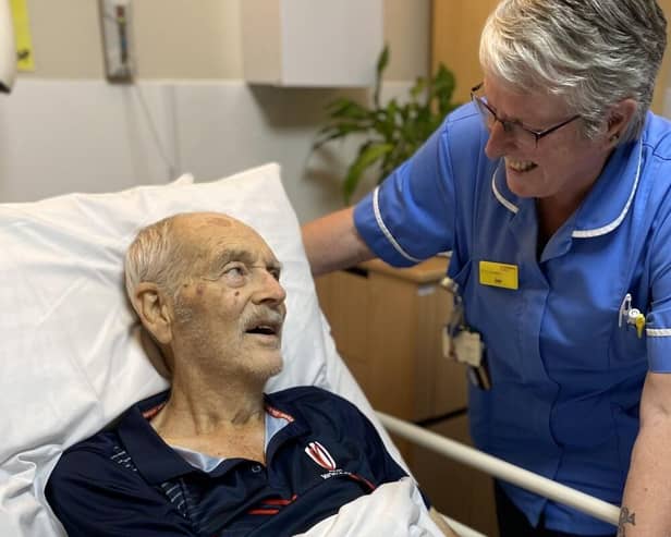 A nurse providing care on St Catherine’s wards. Picture: submitted