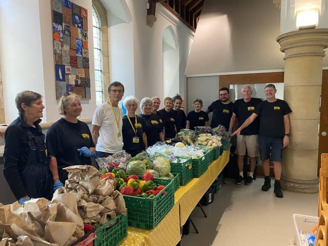 The team of staff and volunteers at Graylingwell Community Food Hub, supported by Clarion Futures