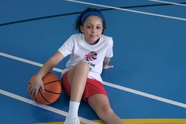 Eight-year-old Dora McHardy, from Surrey, has been selected as one of Team GB's Mini Mascots ahead of the Paris 2024 Olympic Games. Pictures by Alice Mann