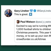 Gary Lineker showing support on X