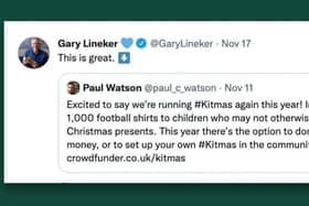 Gary Lineker showing support on X