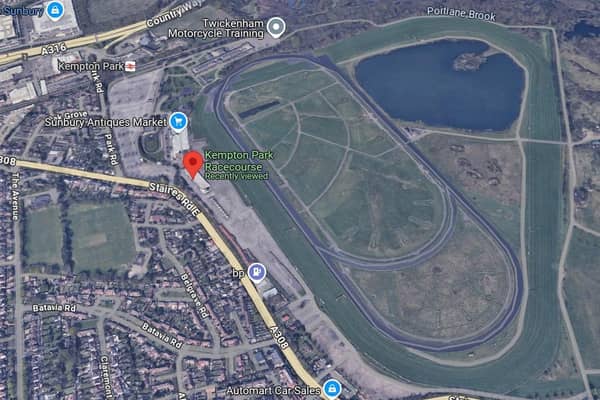Did you witness a robbery in the car park of Kempton Park Racecourse? Picture courtesy of Surrey Police